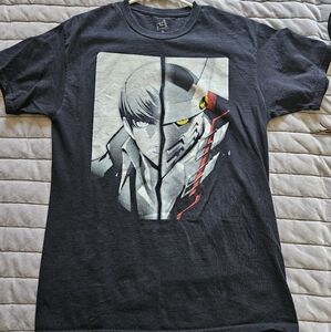 Persona 4 ProtagonistGraphic T Shirt Medium Black Short Sleeve